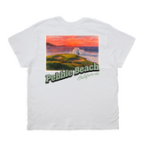 Pebble Beach California Stamp Boyfriend Tee