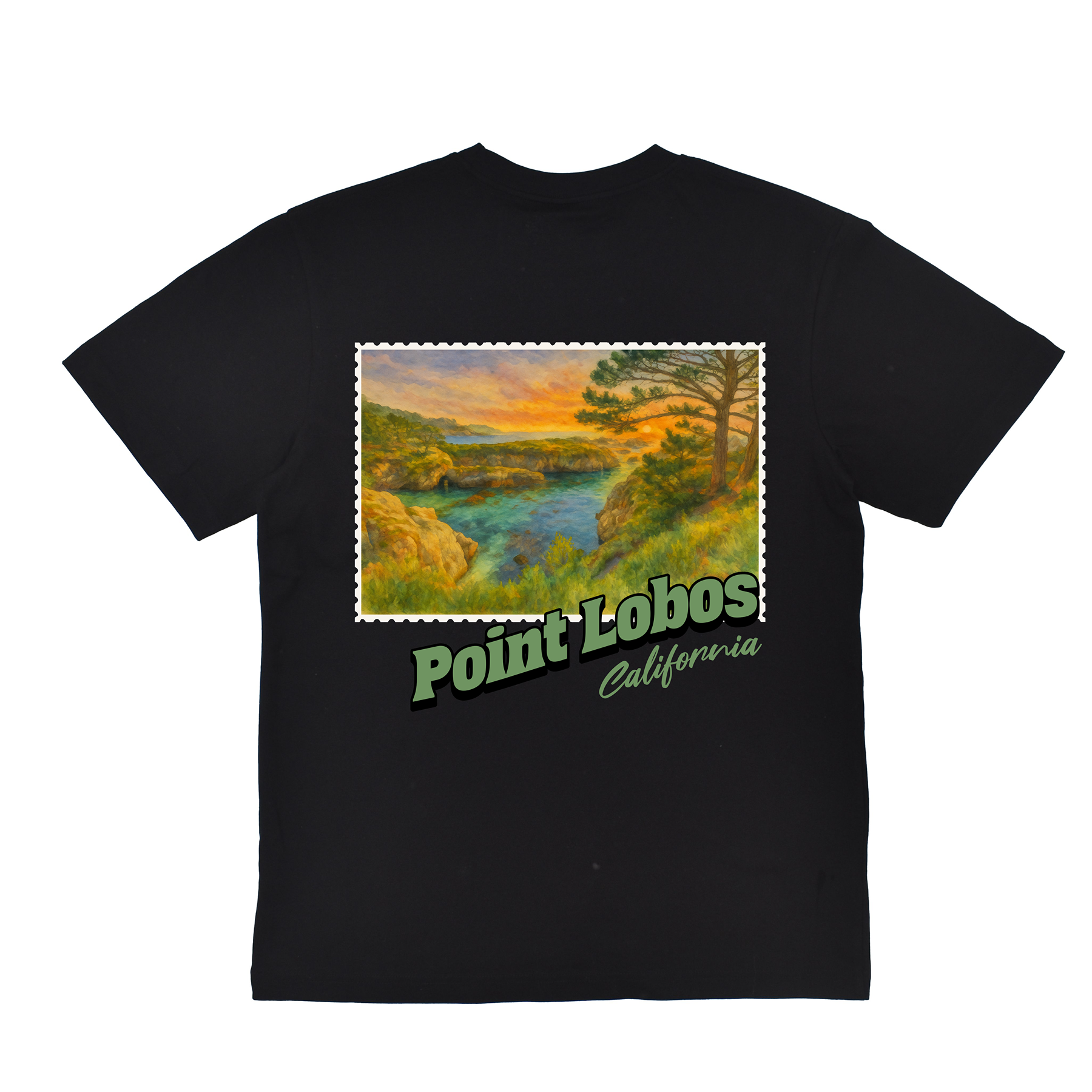 Point Lobos California Stamp Core Tee