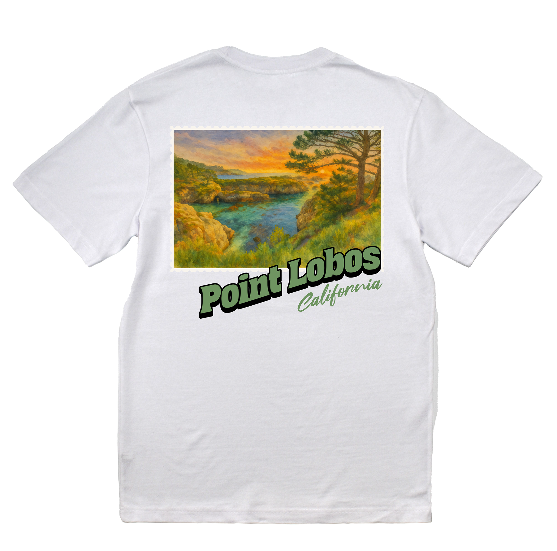 Point Lobos California Stamp Core Tee