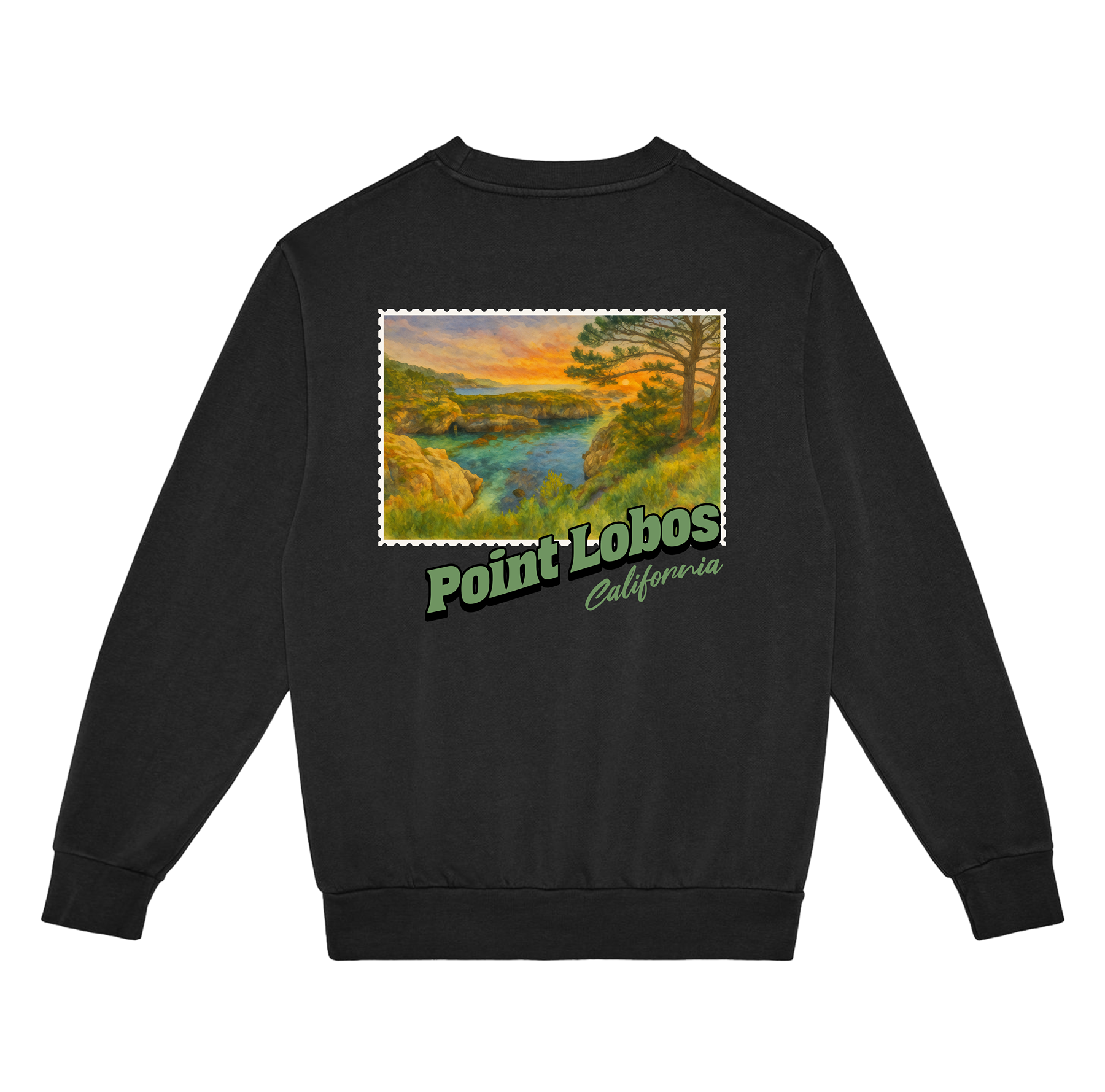 Point Lobos California Stamp Sweatshirt