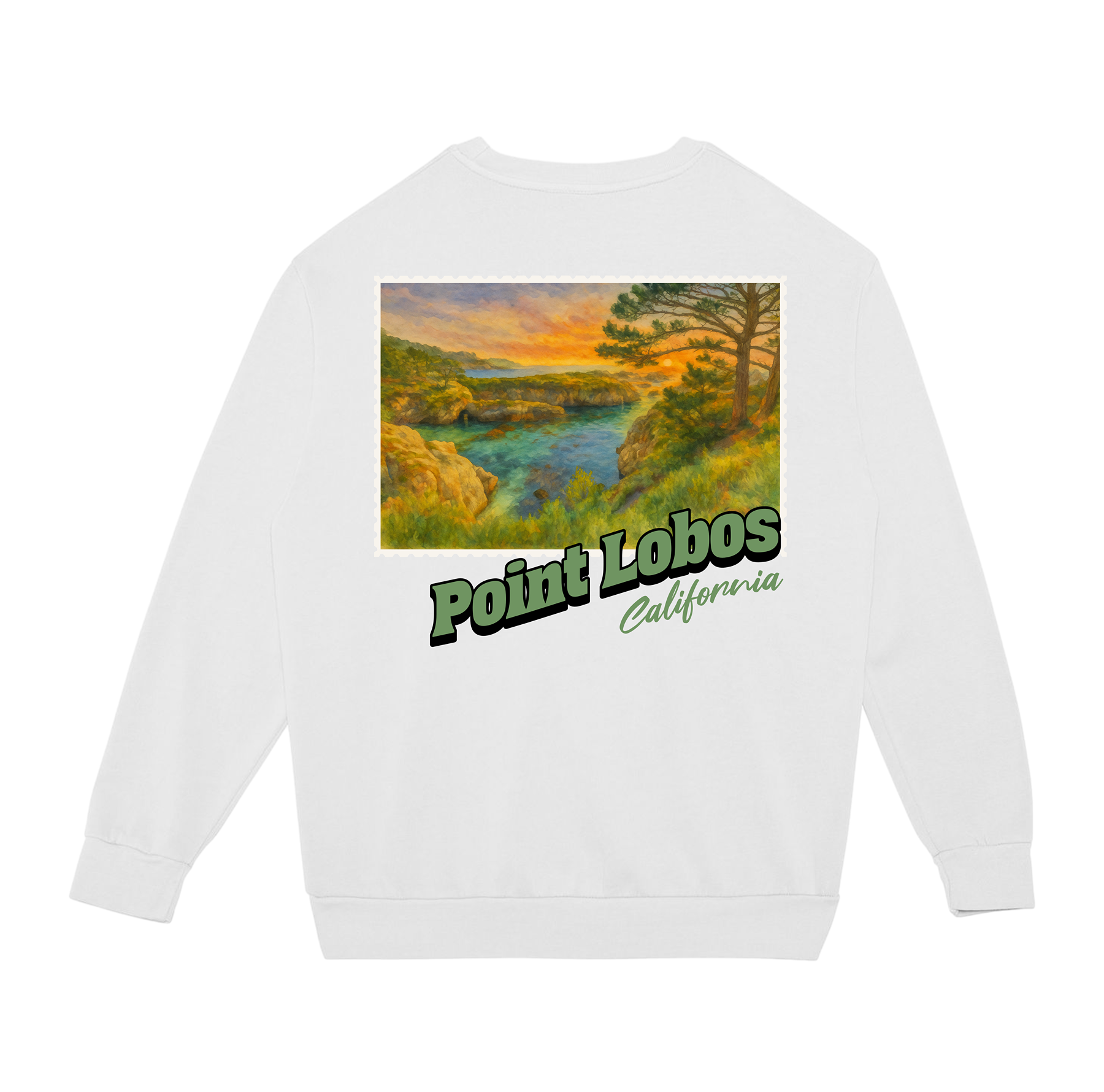 Point Lobos California Stamp Sweatshirt
