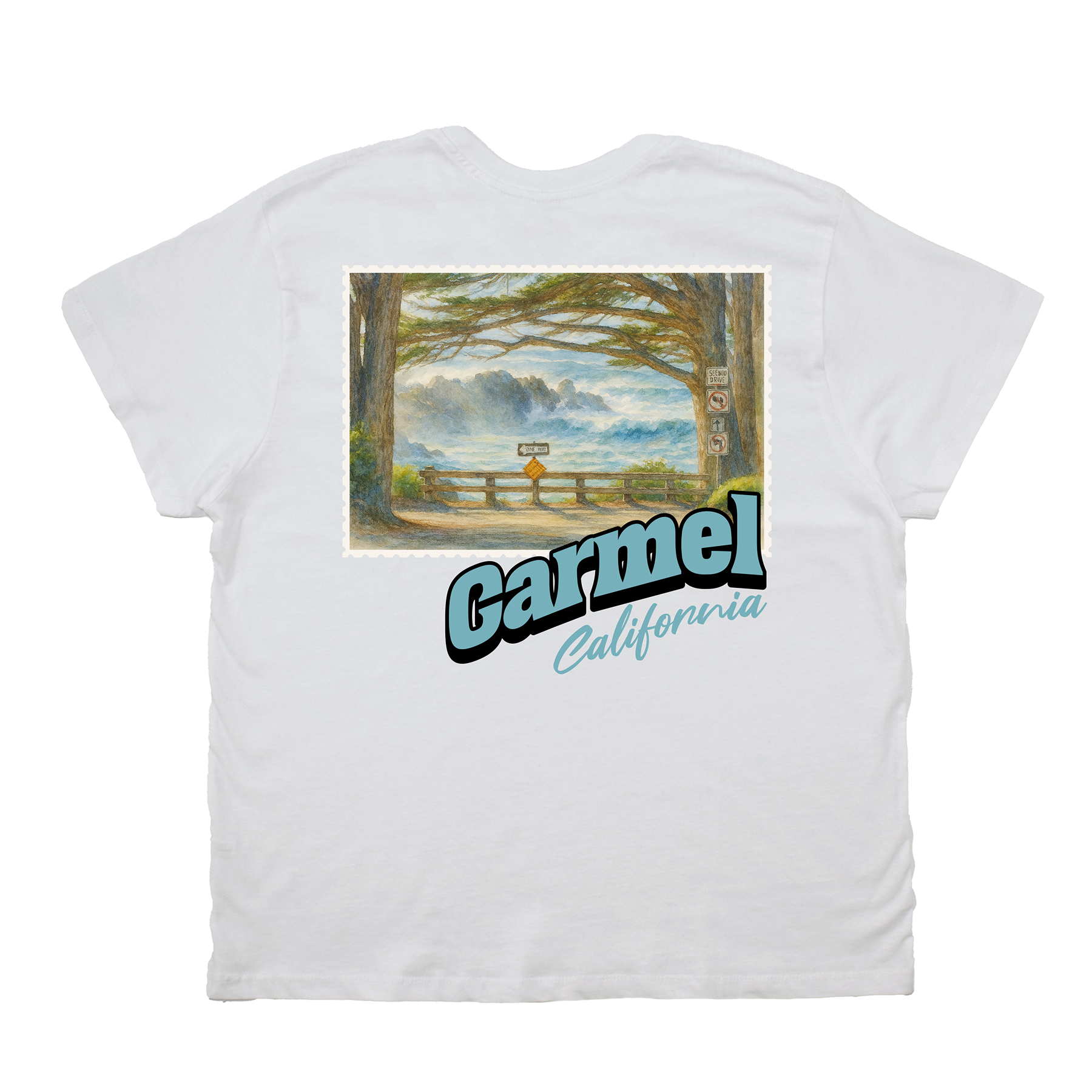 Carmel California Stamp Boyfriend Tee