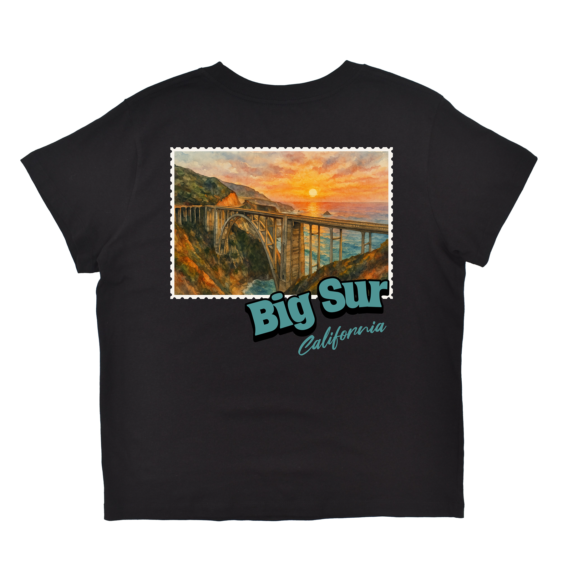 Big Sur California Stamp Boyfriend Tee
