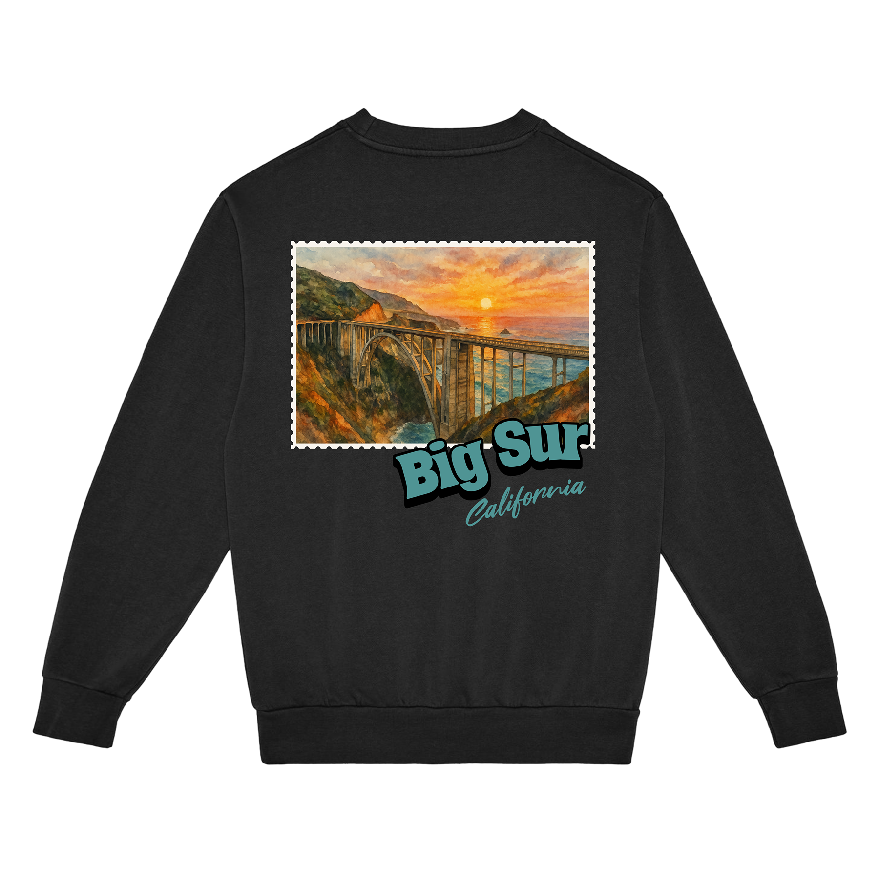 Big Sur California Stamp Sweatshirt
