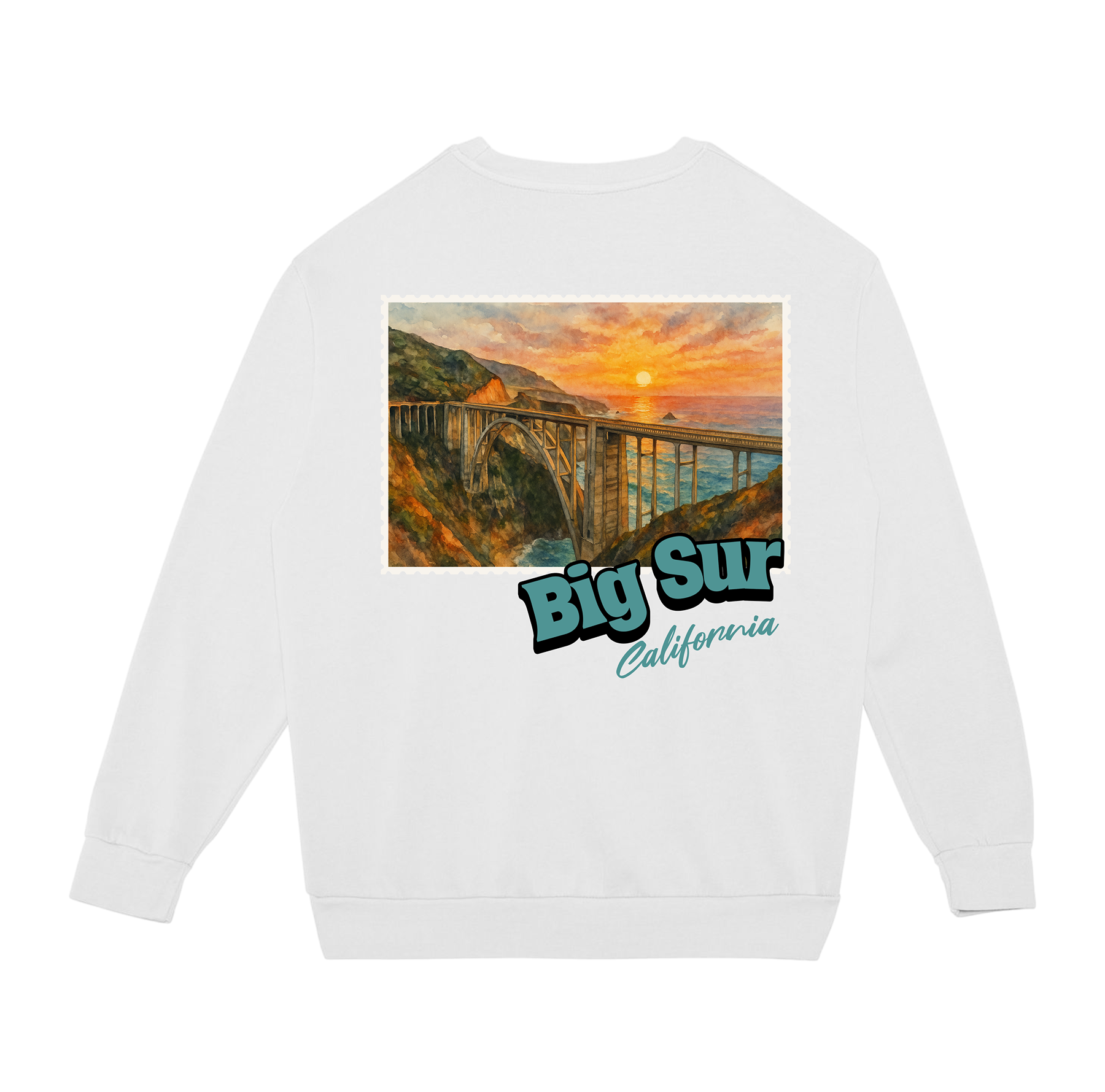 Big Sur California Stamp Sweatshirt