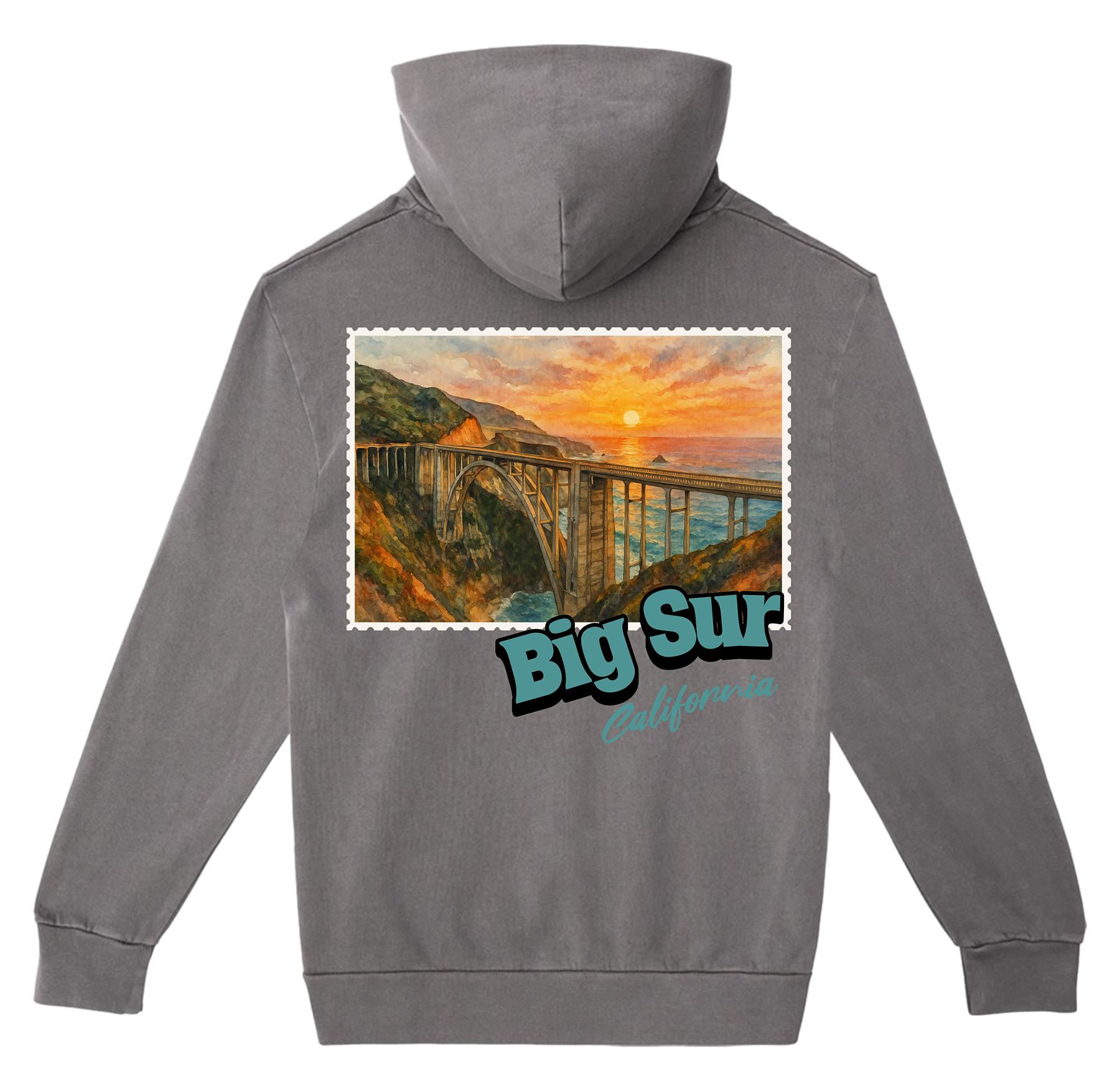 Big Sur California Stamp Hoodie