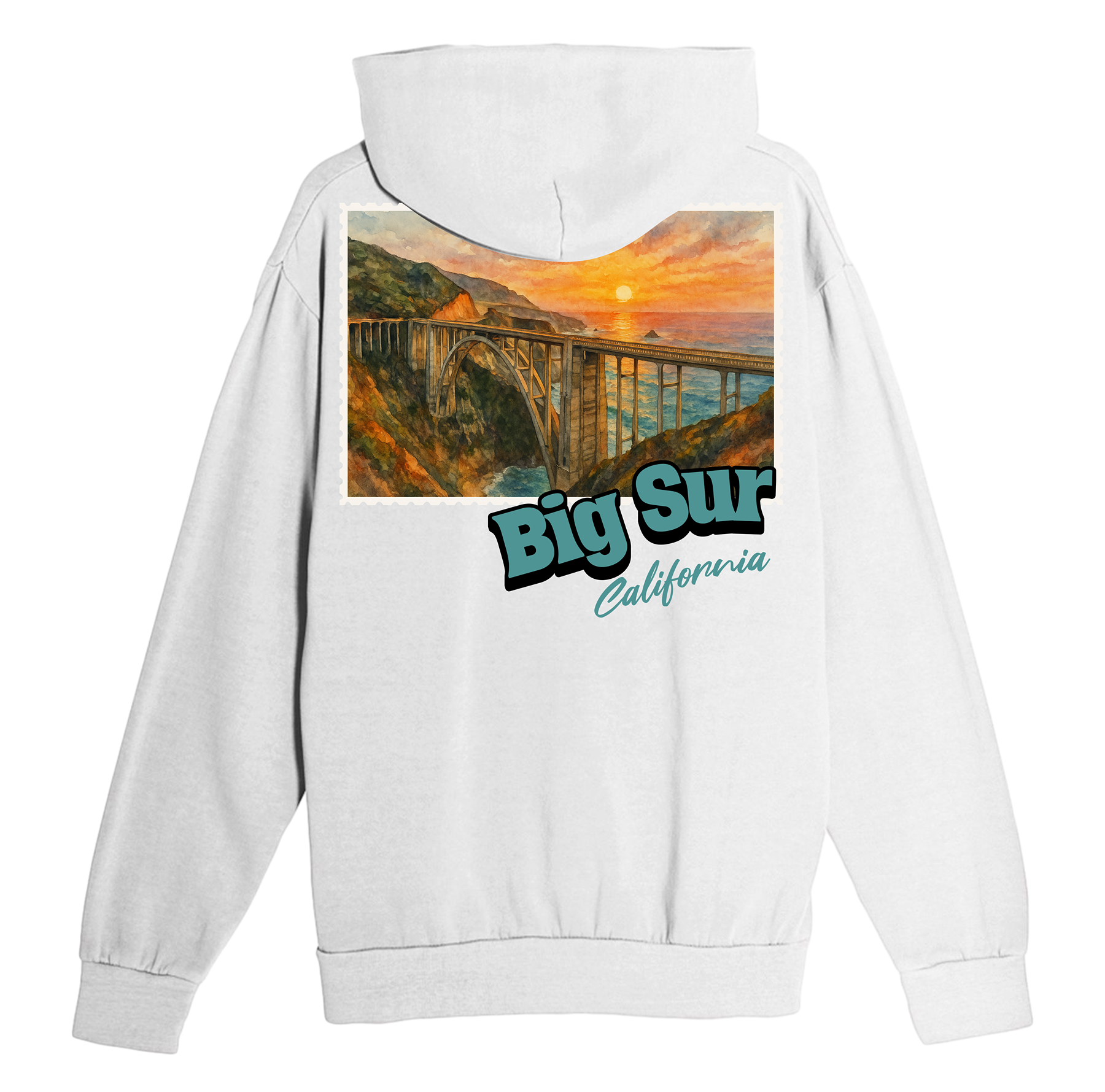 Big Sur California Stamp Hoodie