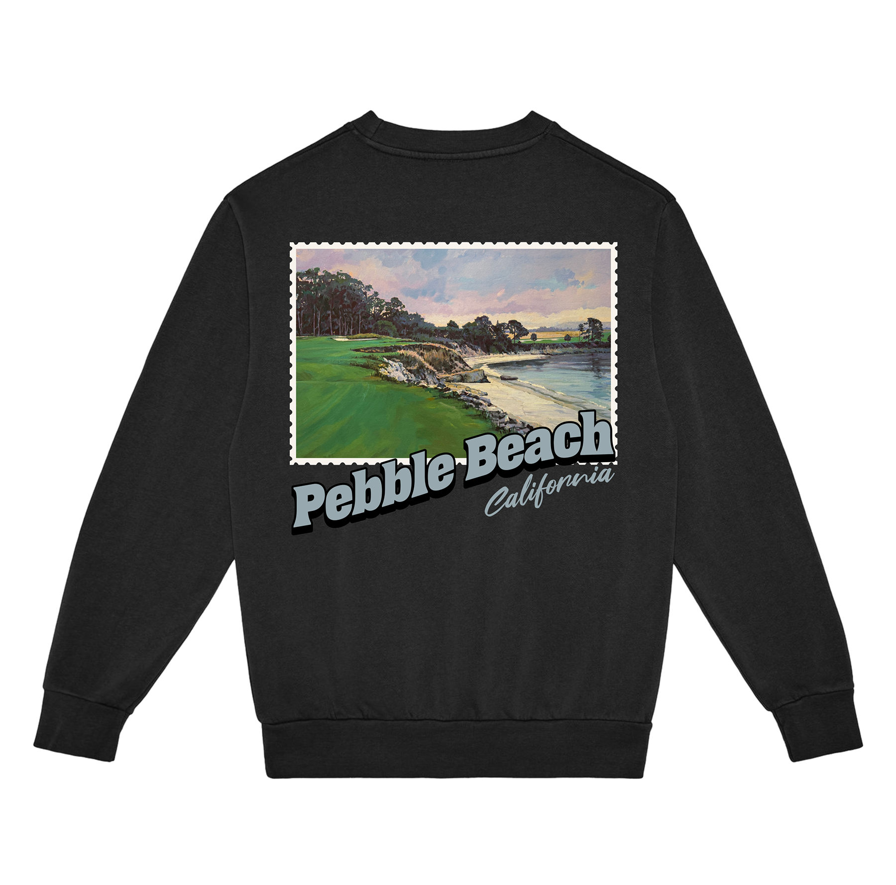 Pebble Beach California Stamp Sweatshirt