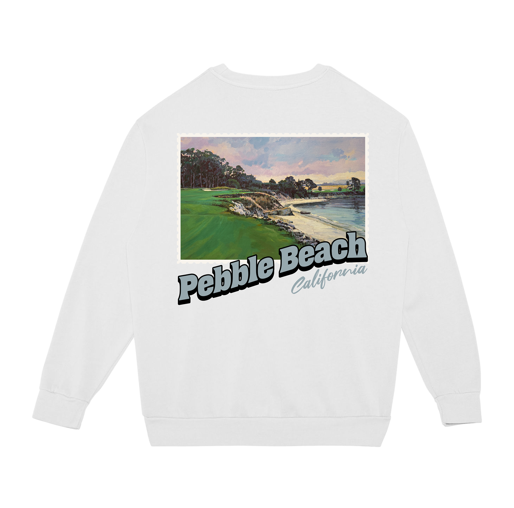 Pebble Beach California Stamp Sweatshirt