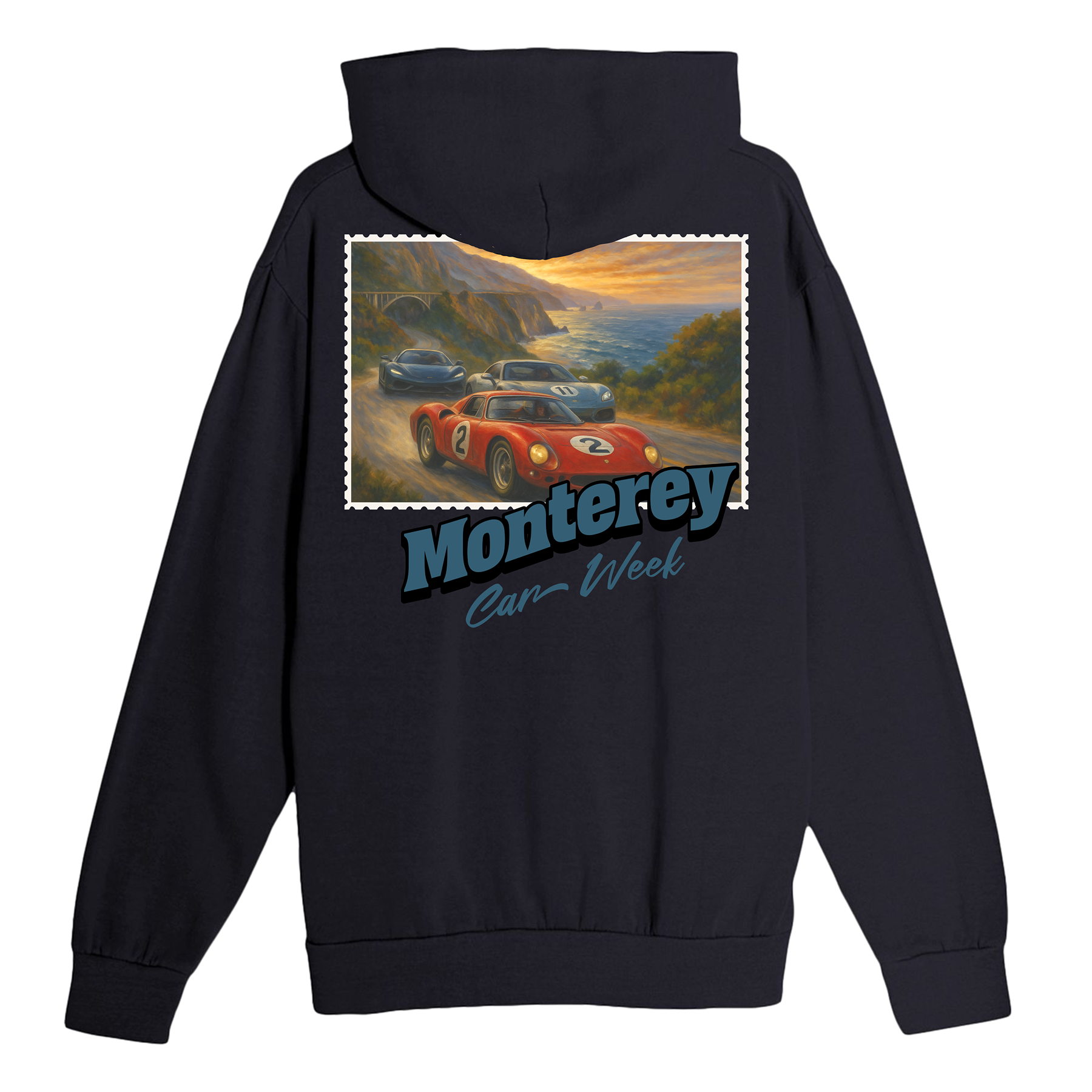 Monterey Car Week Stamp Hoodie