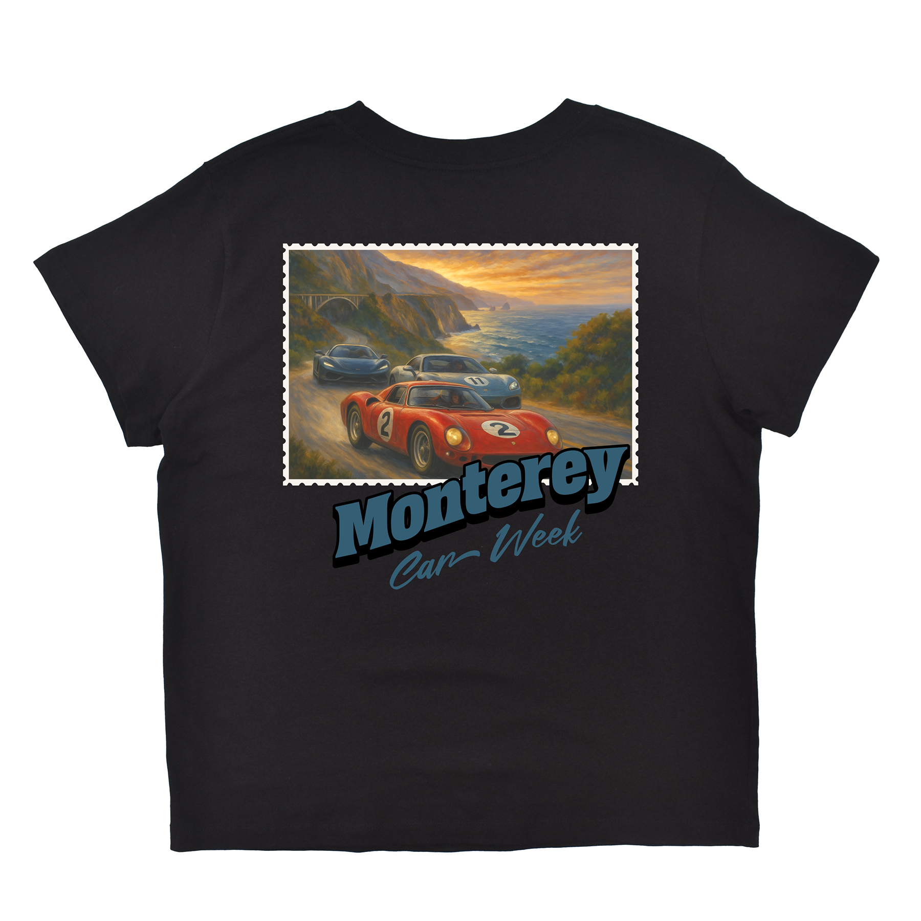 Monterey Car Week Stamp Boyfriend Tee