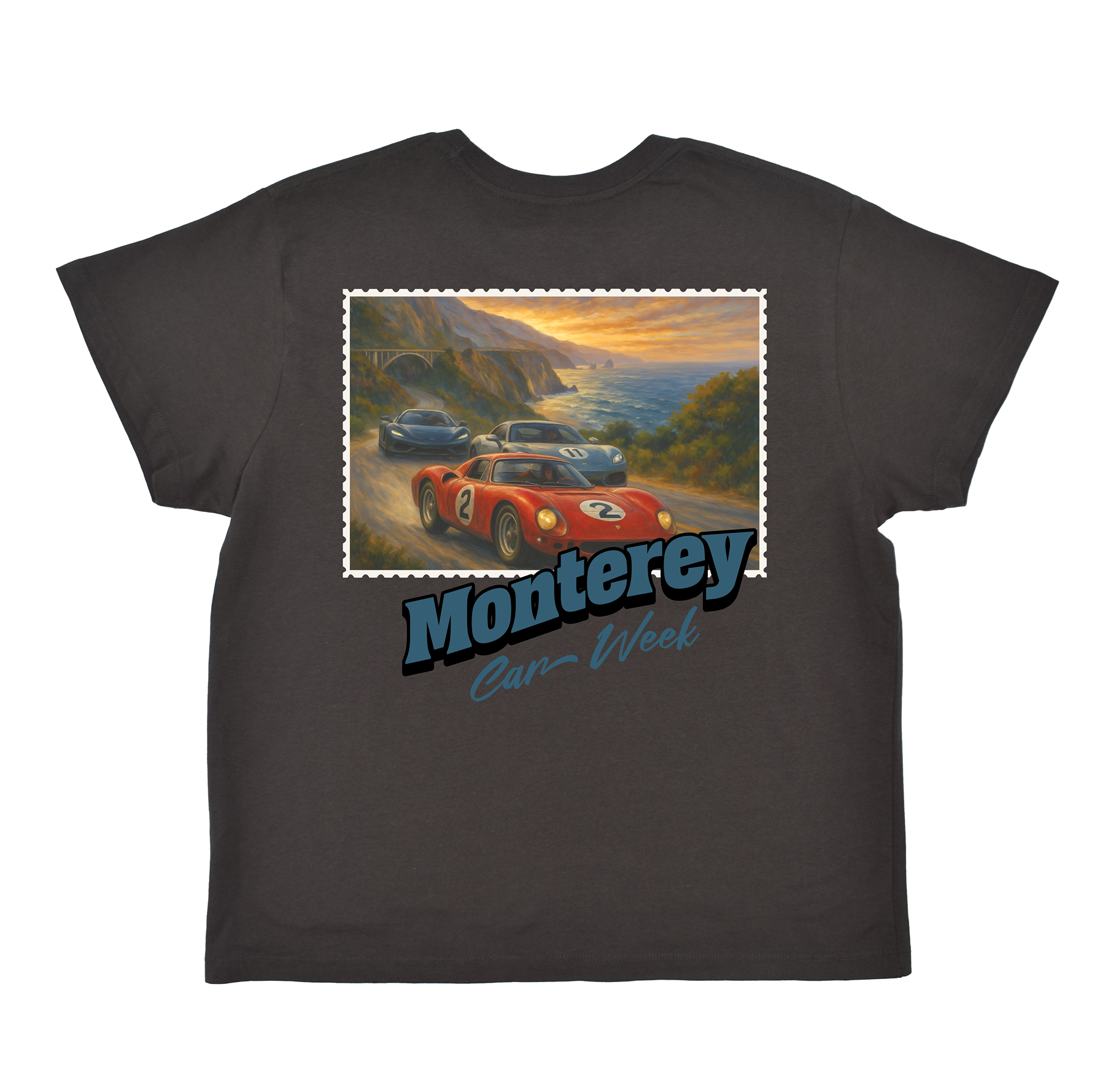 Monterey Car Week Stamp Boyfriend Tee