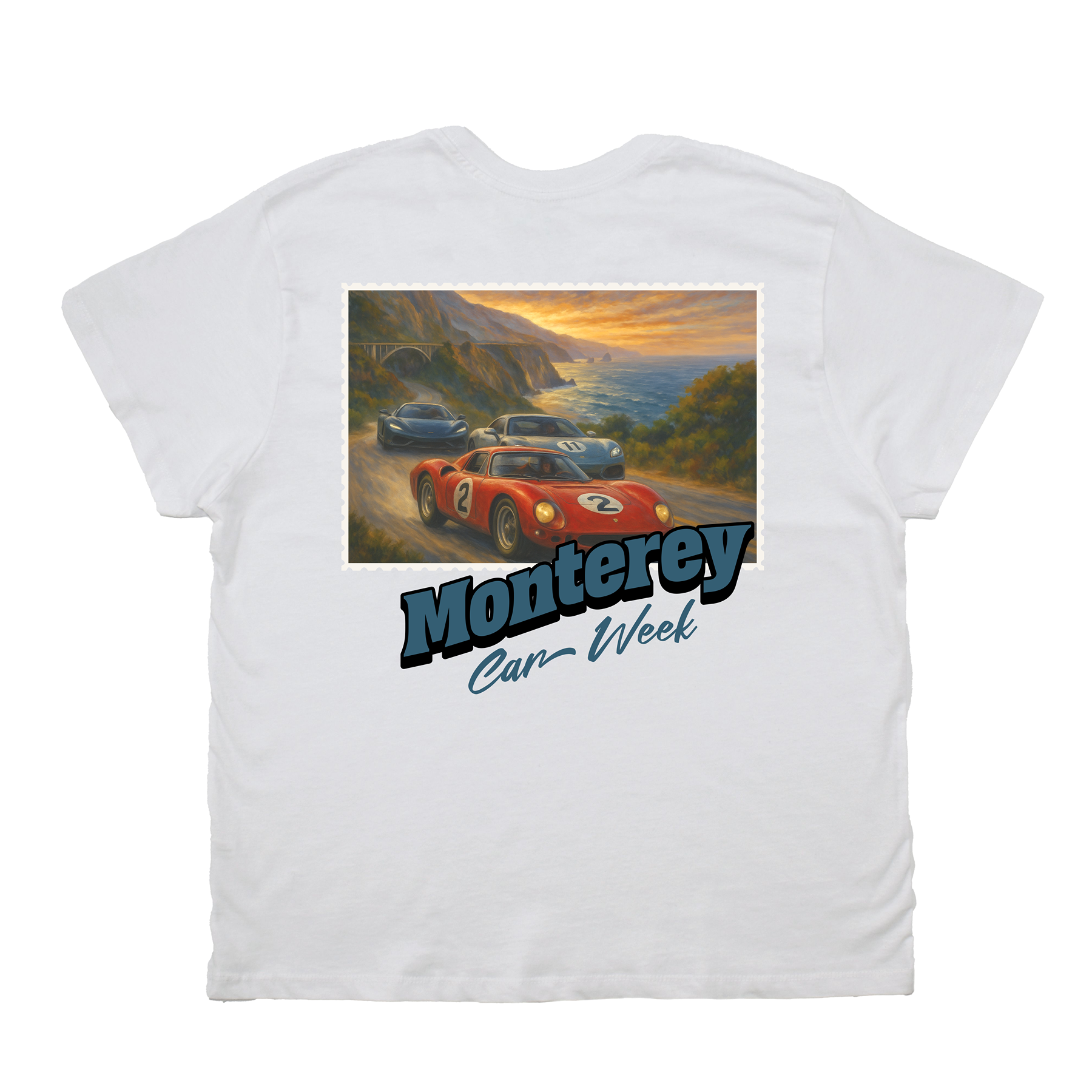 Monterey Car Week Stamp Boyfriend Tee