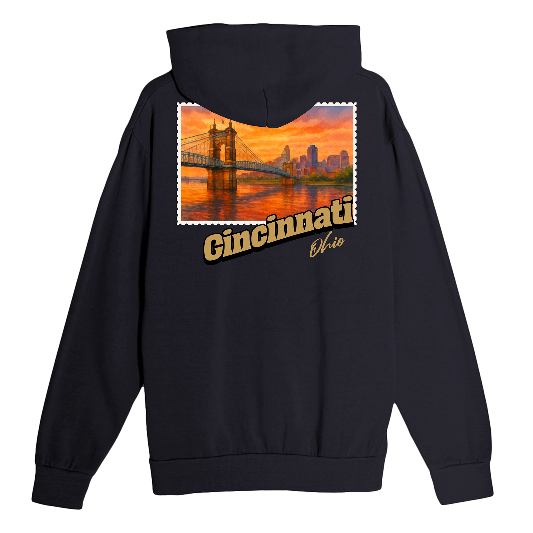 Cincinnati Ohio Stamp Hoodie