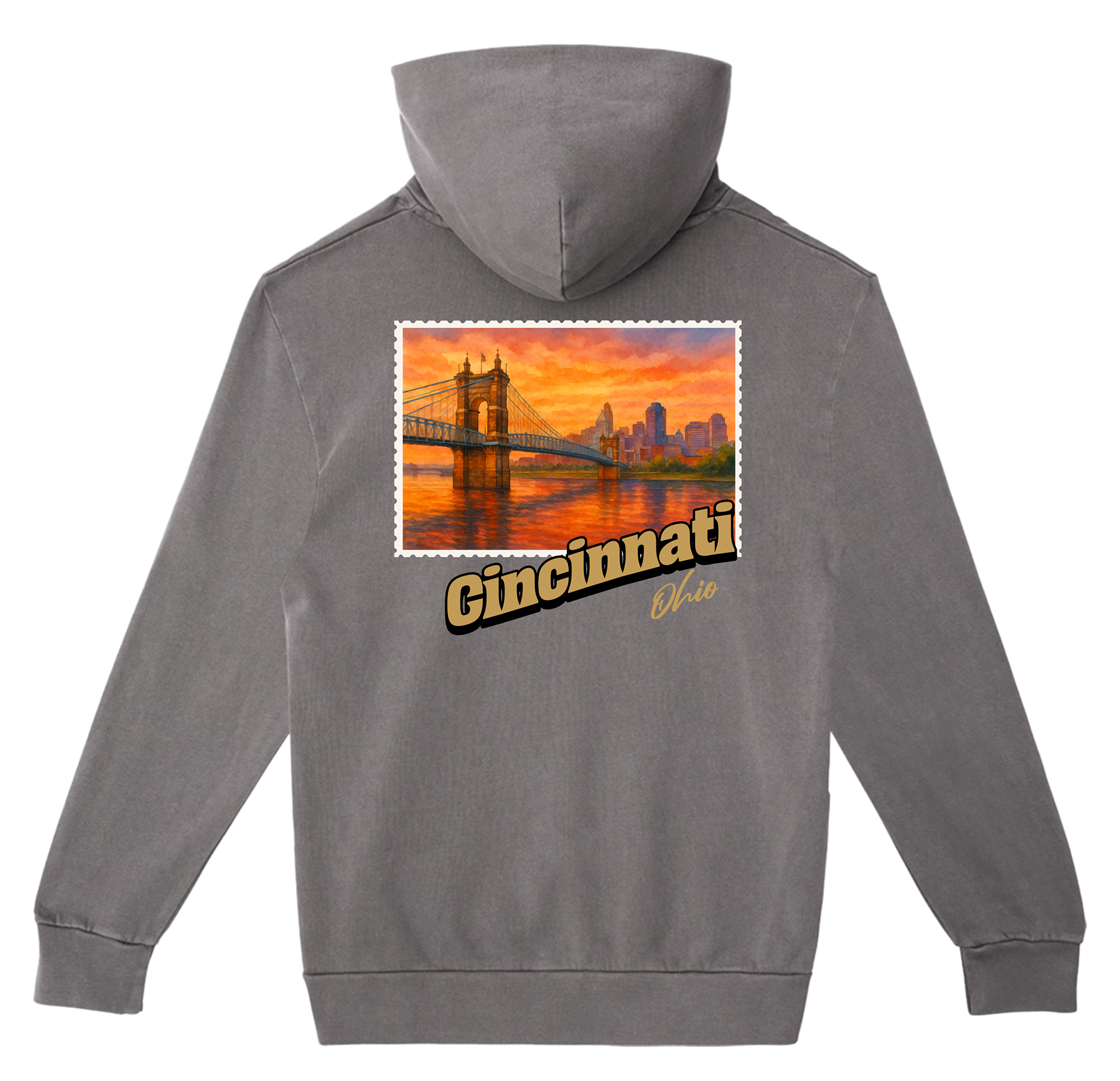 Cincinnati Ohio Stamp Hoodie