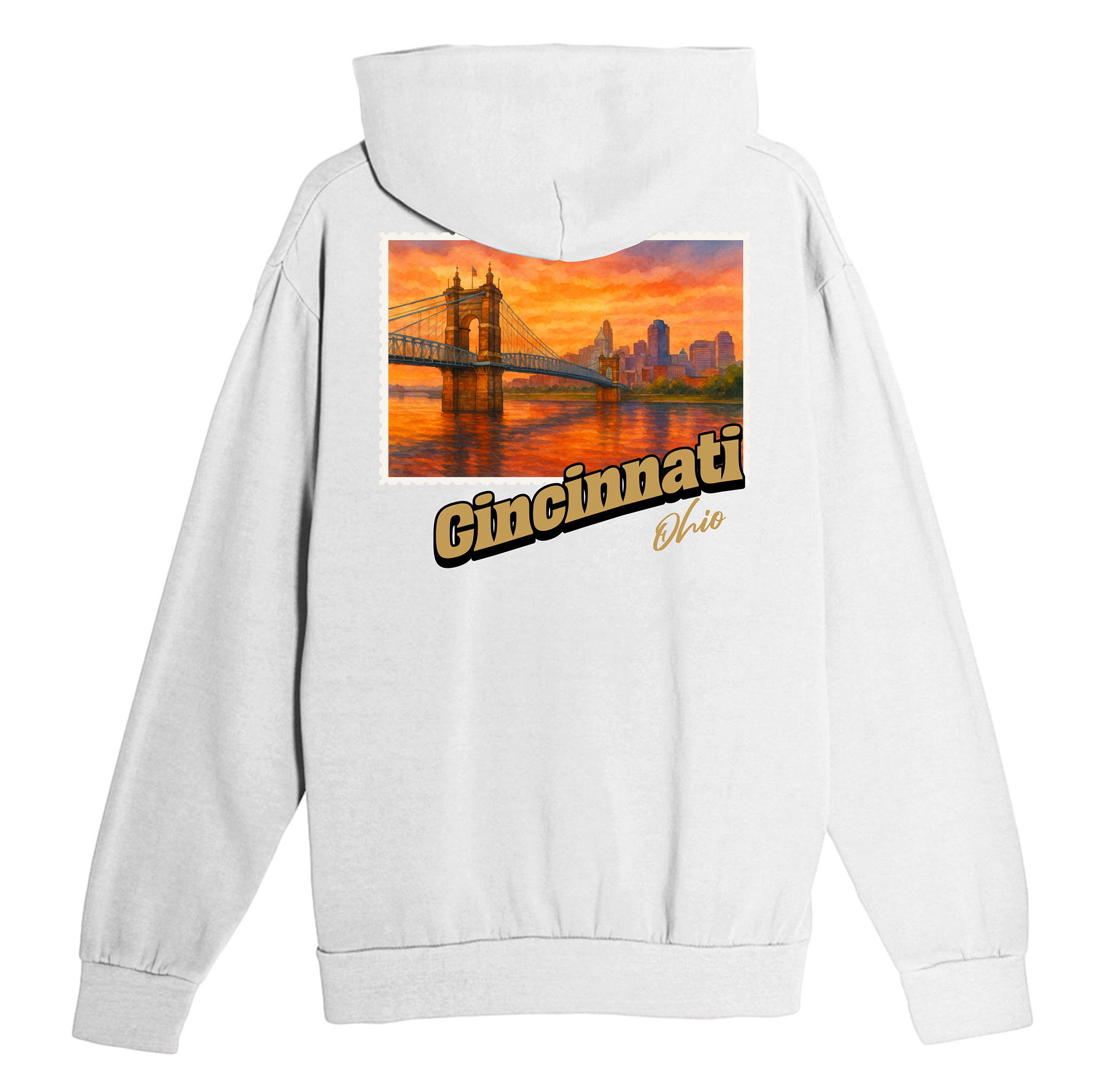 Cincinnati Ohio Stamp Hoodie