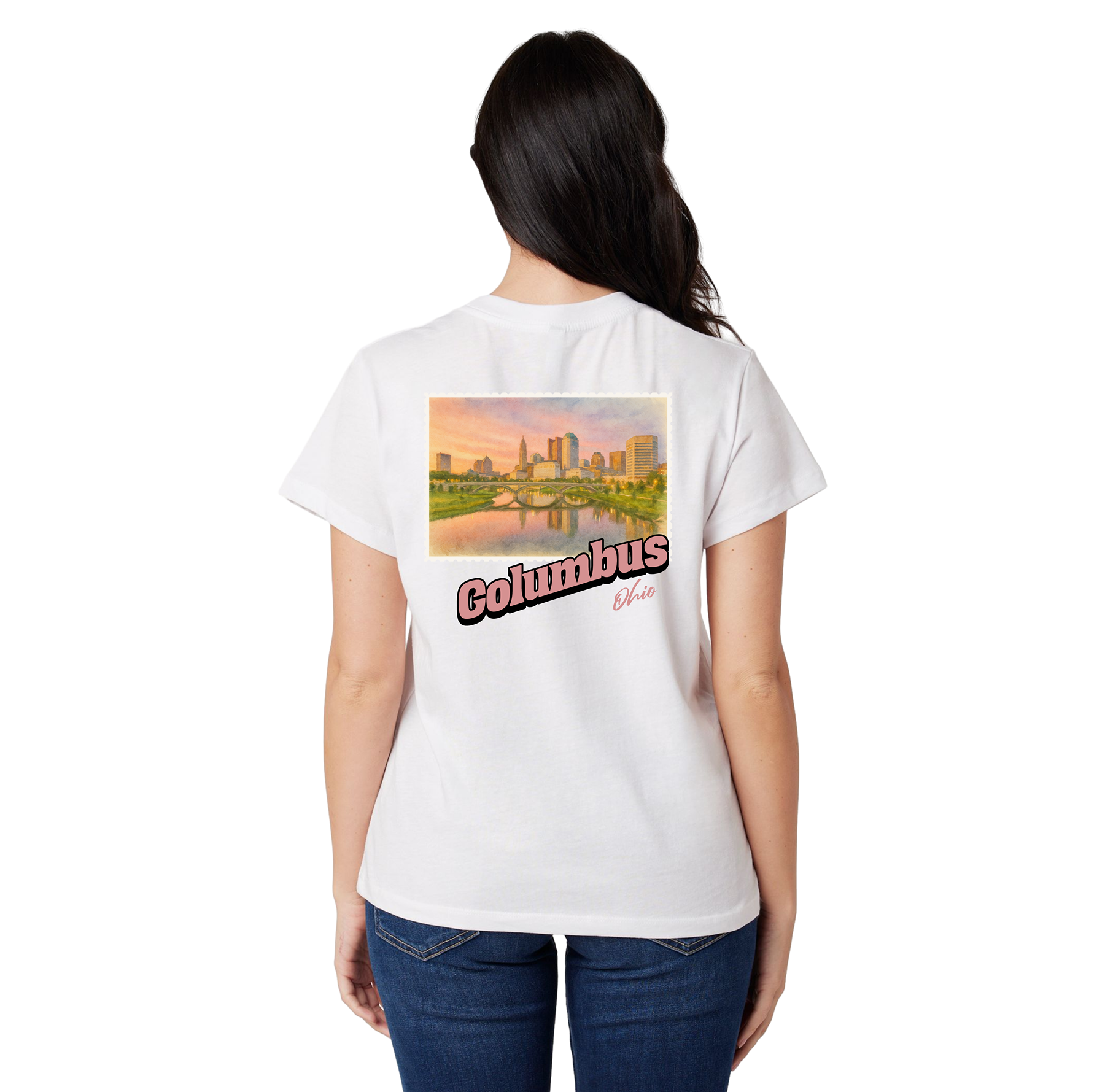 Columbus Ohio Stamp Boyfriend Tee