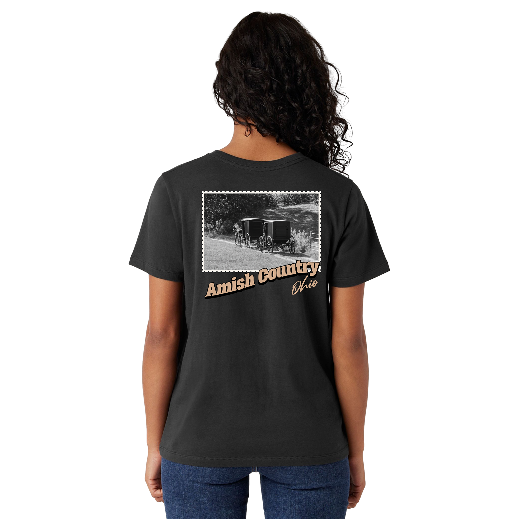 Amish Country Ohio Stamp Boyfriend Tee