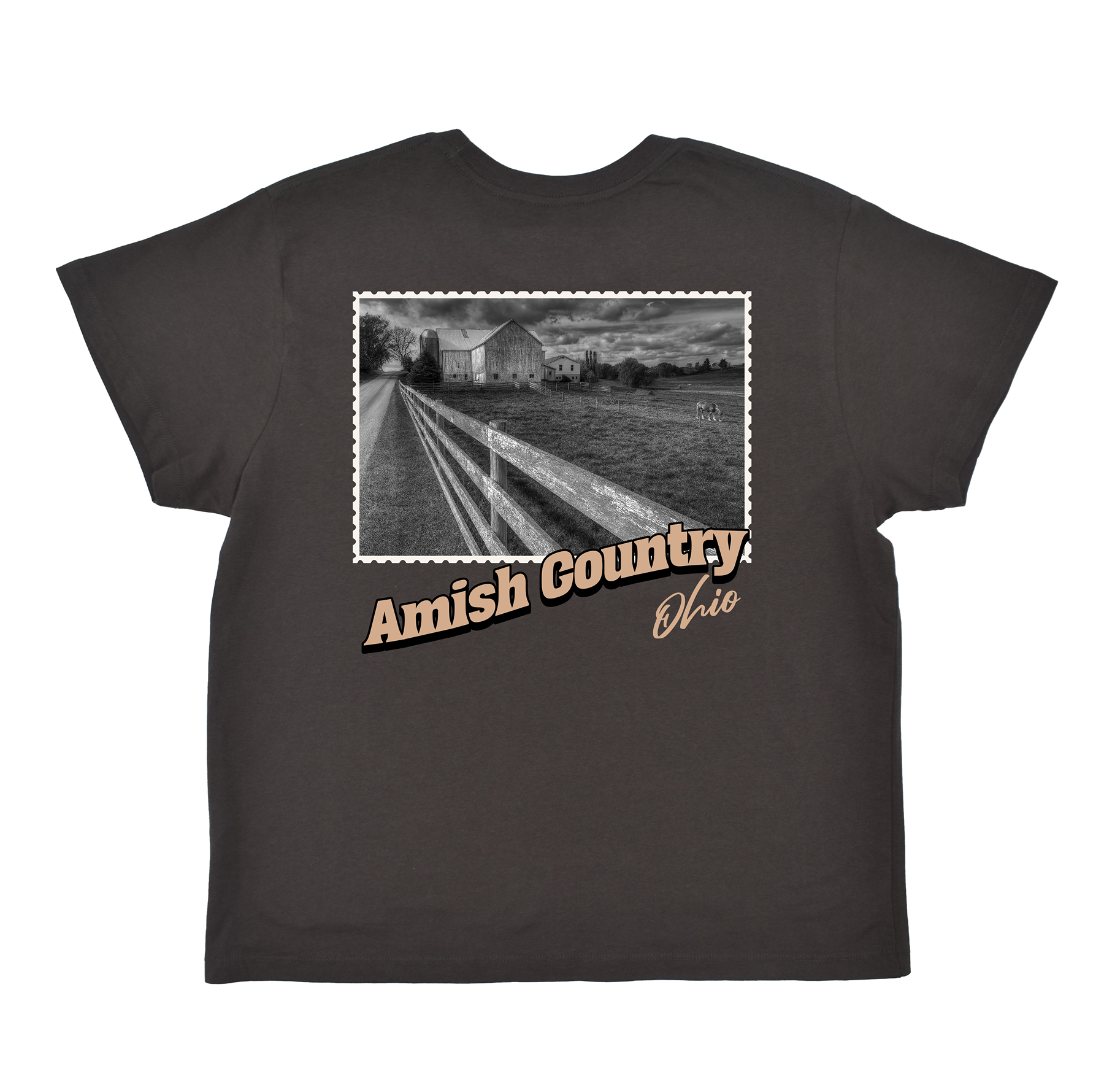 Amish Country Ohio Stamp Boyfriend Tee