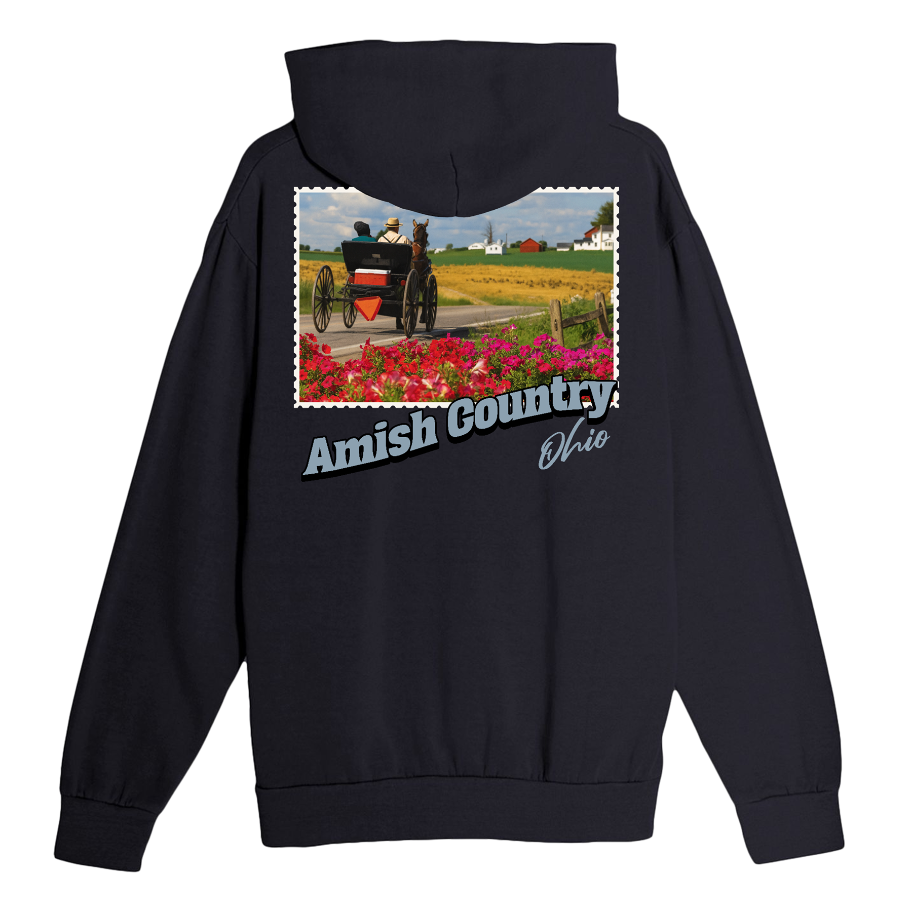 Amish Country Ohio Stamp Hoodie