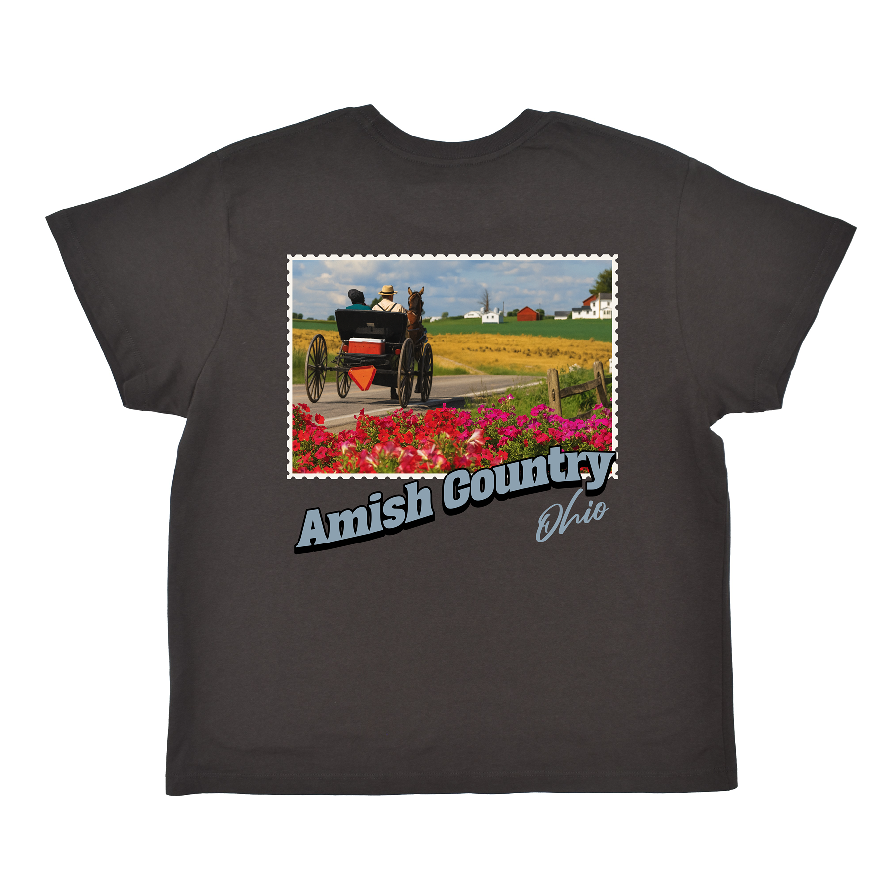 Amish Country Ohio Stamp Boyfriend Tee