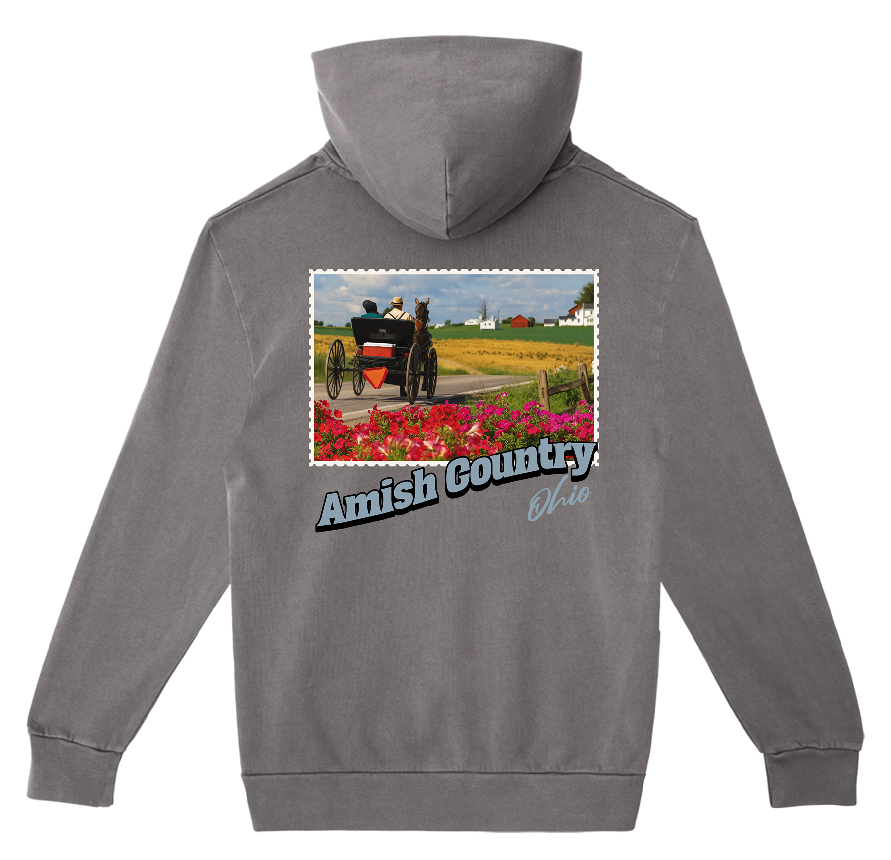Amish Country Ohio Stamp Hoodie