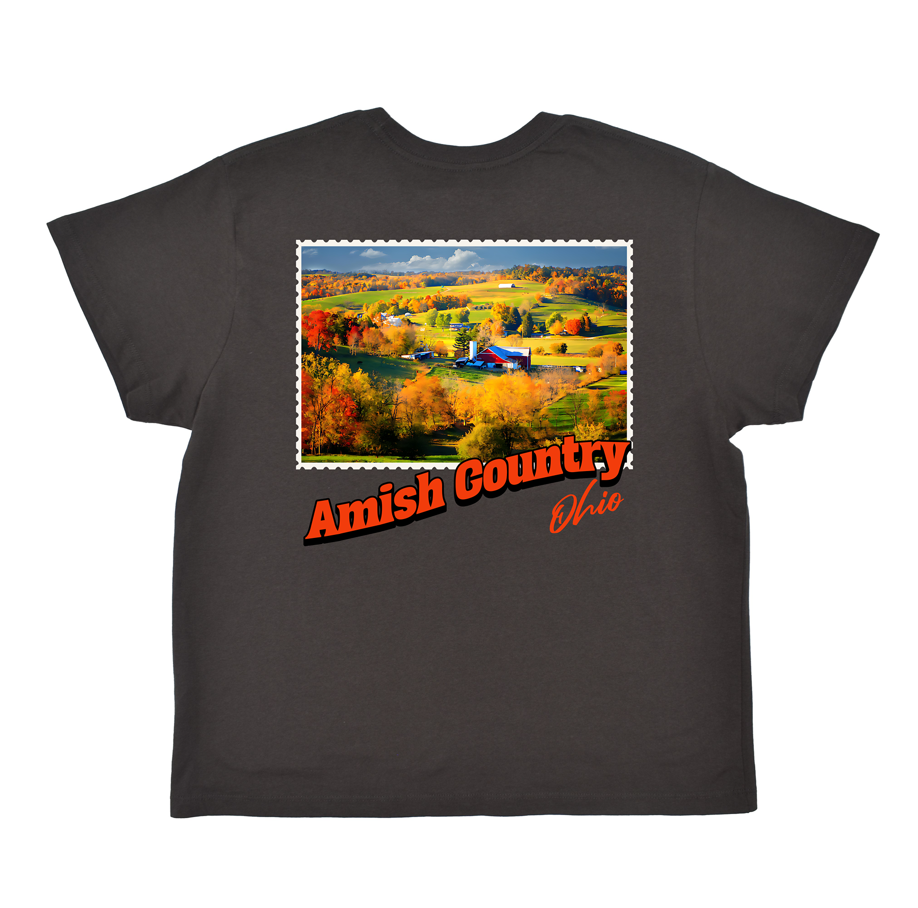 Amish Country Ohio Stamp Boyfriend Tee