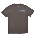 Gray t-shirt with 'Charleston' text on a white background