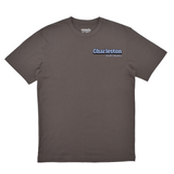 Gray t-shirt with 'Charleston' text on a white background