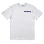 White t-shirt with 'Charleston' text on a white background
