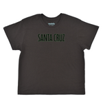 Black t-shirt with 'Santa Cruz' logo on a white background