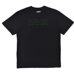 Black t-shirt with 'Santa Cruz' text on a white background