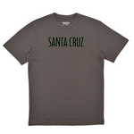 Gray t-shirt with 'Santa Cruz' text on a white background