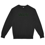 Black sweatshirt with 'Santa Cruz' text on a white background