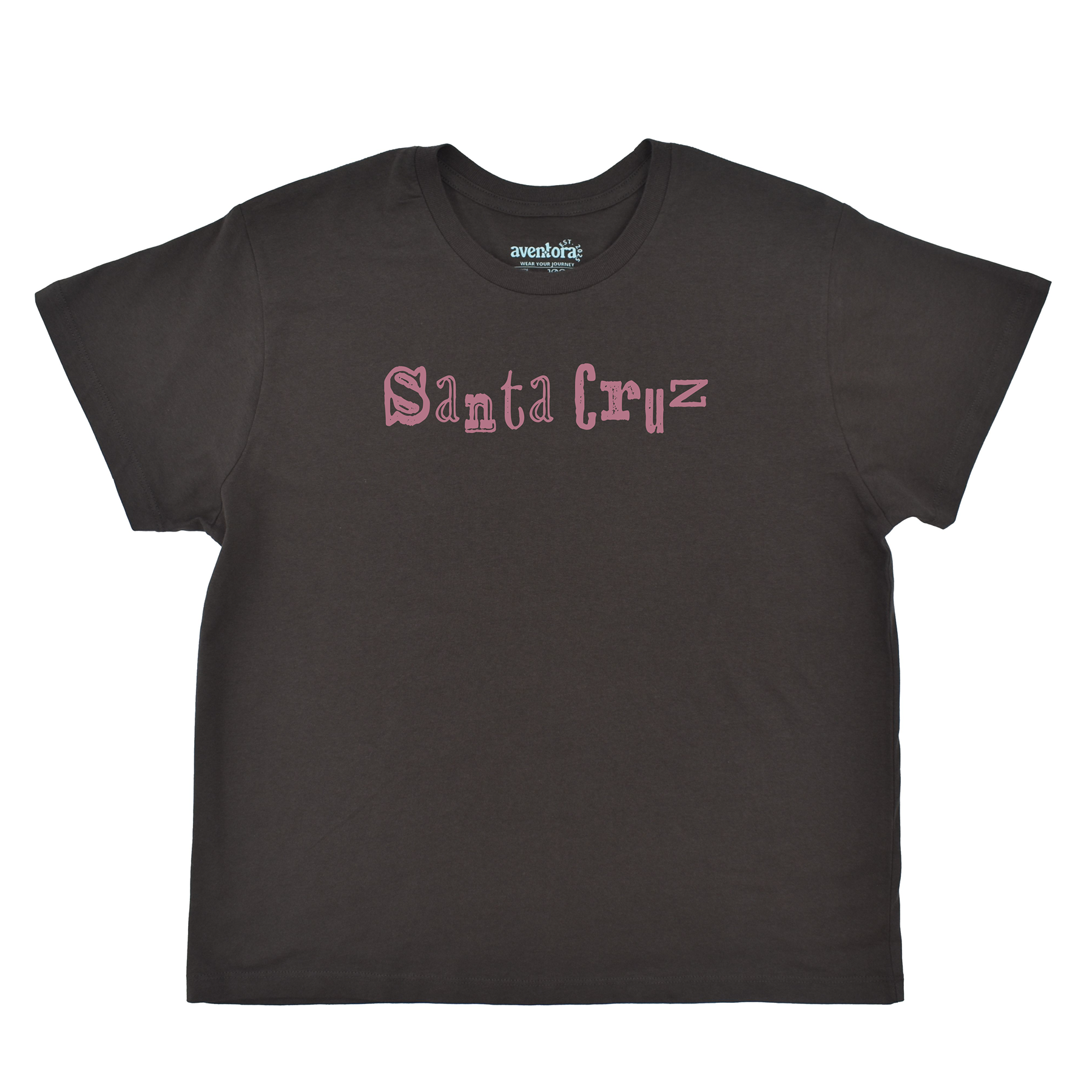 Black t-shirt with 'Santa Cruz' logo on a white background