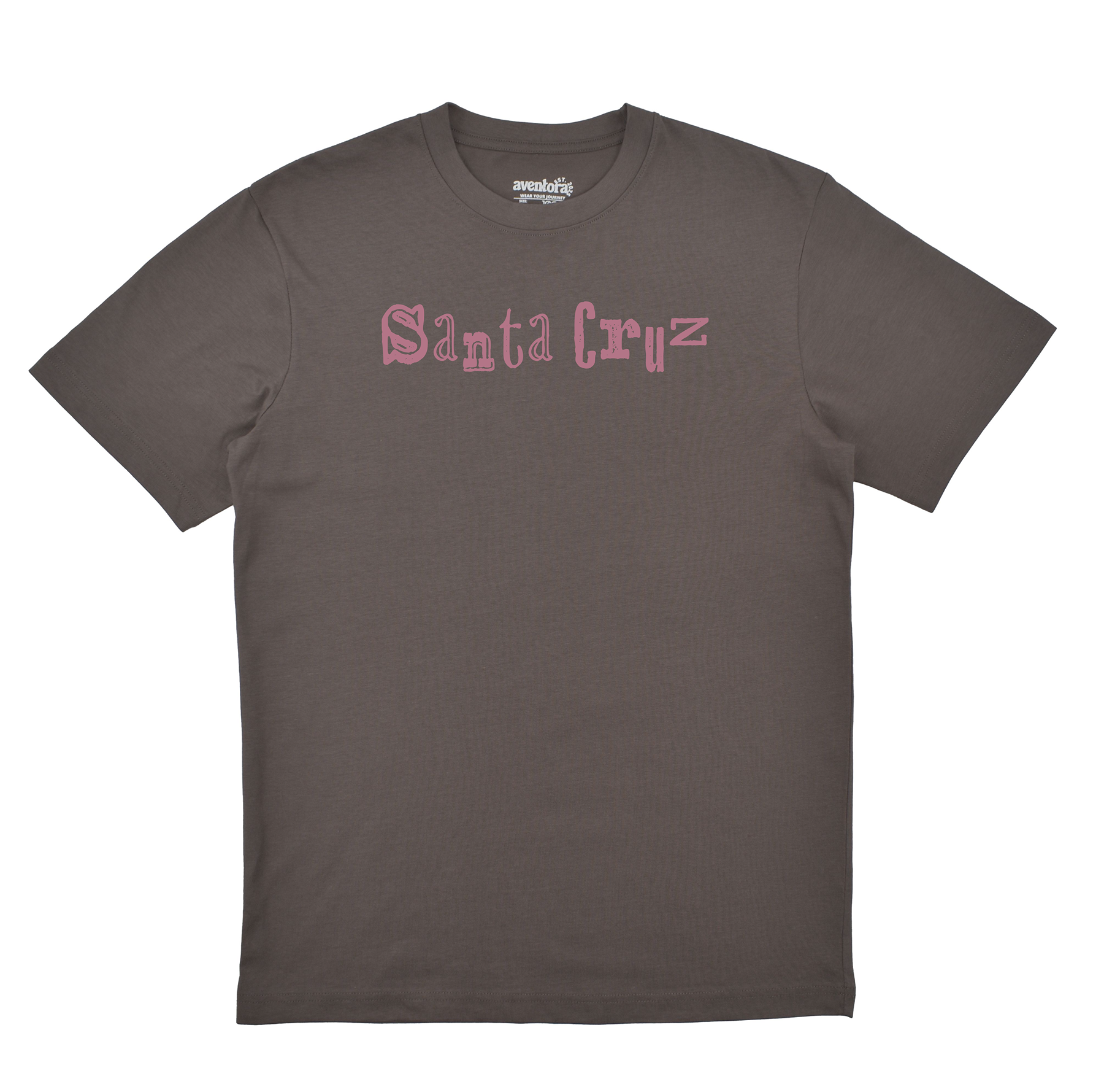 Gray t-shirt with 'Santa Cruz' logo on a white background