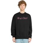 Person wearing a black sweatshirt with 'Santa Cruz' logo on a white background