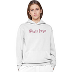 Person wearing a light gray hoodie with 'Santa Cruz' logo on a white background